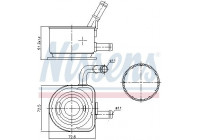 Oil Cooler, engine oil 91230 Nissens