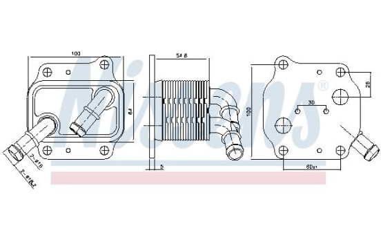 Oil Cooler, engine oil 91231 Nissens, Image 7