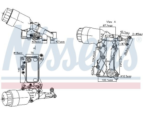 Oil cooler, engine oil 91241 Nissens, Image 5