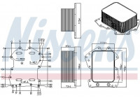 Oil Cooler, engine oil 91279 Nissens