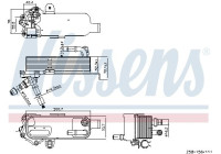 Oil cooler, engine oil 91298 Nissens