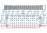 Oil cooler, engine oil 91308 Nissens