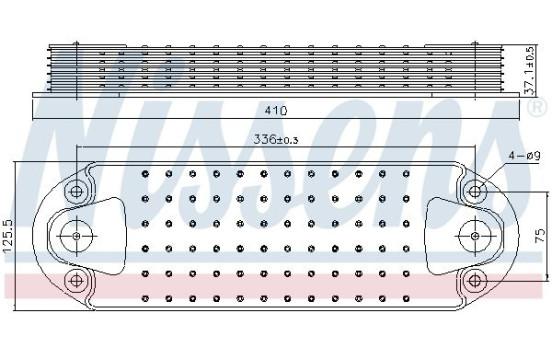 Oil cooler, engine oil 91308 Nissens