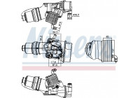 Oil cooler, engine oil 91309 Nissens
