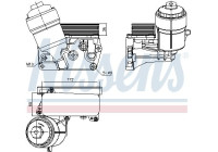 Oil cooler, engine oil 91310 Nissens