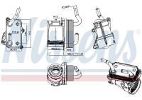 Oil cooler, engine oil 91317 Nissens