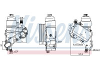Oil cooler, engine oil 91319 Nissens