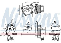 Oil cooler, engine oil 91325 Nissens