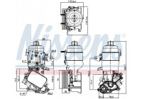 Oil Cooler, engine oil 91326 Nissens