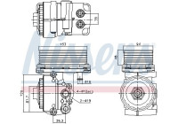 Oil cooler, engine oil 91327 Nissens