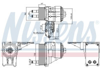 Oil cooler, engine oil 91328 Nissens