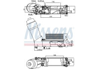 Oil cooler, engine oil 91335 Nissens