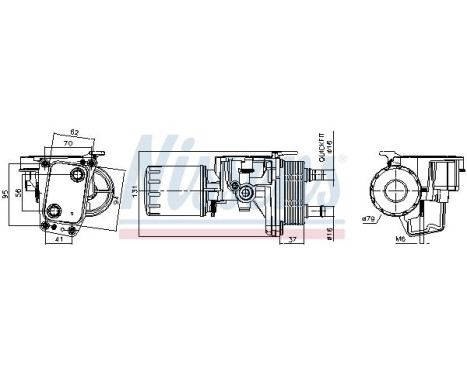 Oil cooler, engine oil 91337 Nissens