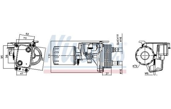 Oil cooler, engine oil 91337 Nissens