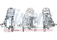 Oil Cooler, engine oil 91343 Nissens