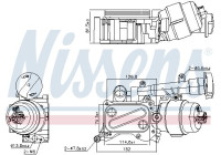Oil cooler, engine oil 91346 Nissens