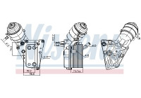 Oil cooler, engine oil 91347 Nissens