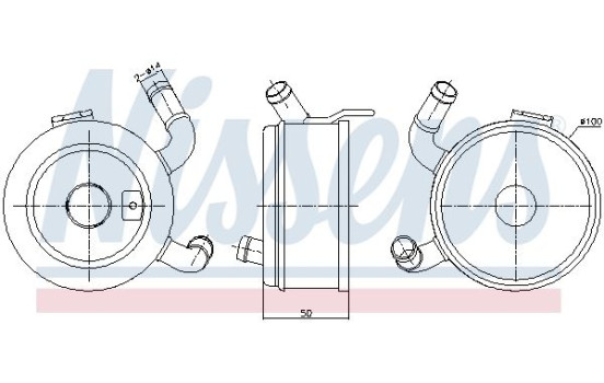Oil cooler, engine oil 91371 Nissens