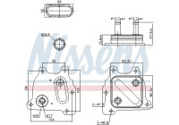 Oil cooler, engine oil 91374 Nissens