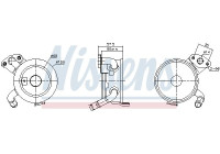Oil cooler, engine oil 91379 Nissens