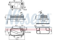 Oil cooler, engine oil 91380 Nissens