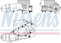Oil cooler, engine oil 91385 Nissens