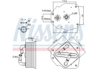 Oil cooler, engine oil 91418 Nissens