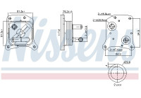Oil cooler, engine oil 91438 Nissens