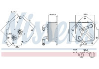 Oil cooler, engine oil 91456 Nissens
