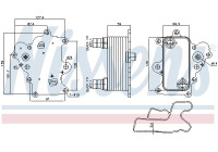 Oil cooler, engine oil 91457 Nissens