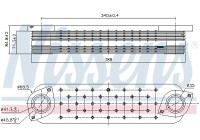 Oil cooler, engine oil 91482 Nissens