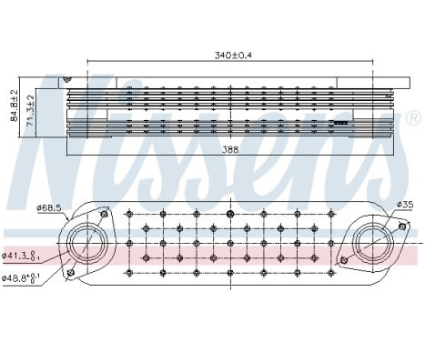 Oil cooler, engine oil 91482 Nissens