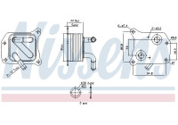 Oil cooler, engine oil 91519 Nissens