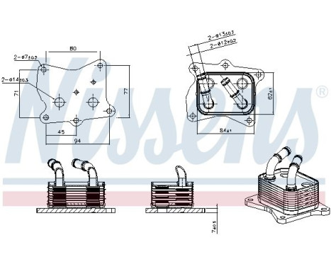 Oil cooler, engine oil 91569 Nissens, Image 5