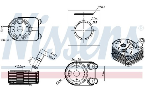 Oil cooler, engine oil 91584 Nissens, Image 5
