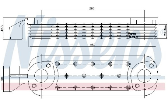 Oil cooler, engine oil 91604 Nissens