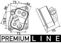 Oil Cooler, engine oil BEHR *** PREMIUM LINE ***