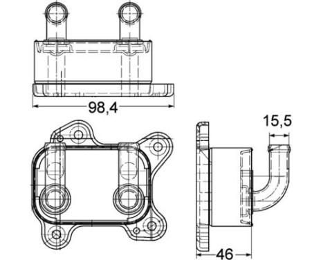 Oil Cooler, engine oil BEHR *** PREMIUM LINE ***, Image 2