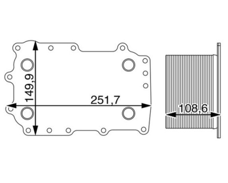 Oil Cooler, engine oil BEHR *** PREMIUM LINE ***, Image 2