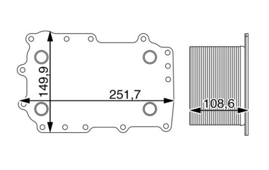 Oil Cooler, engine oil BEHR *** PREMIUM LINE ***, Image 2