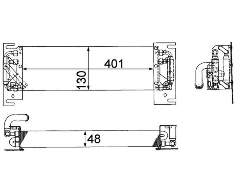 Oil Cooler, engine oil BEHR *** PREMIUM LINE ***, Image 2