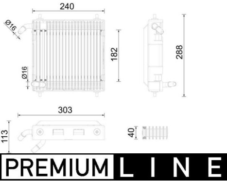 Oil Cooler, engine oil BEHR *** PREMIUM LINE ***