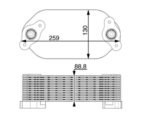 Oil Cooler, engine oil BEHR *** PREMIUM LINE ***