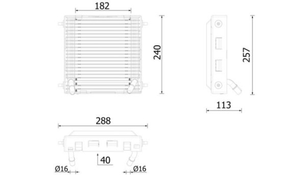 Oil Cooler, engine oil BEHR *** PREMIUM LINE ***, Image 10