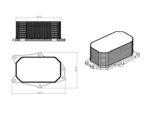 Oil Cooler, engine oil EASY FIT
