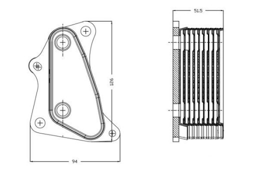 Oil Cooler, engine oil EASY FIT, Image 2
