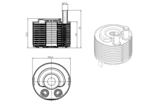 Oil Cooler, engine oil EASY FIT, Image 2