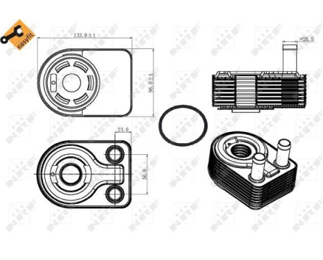 Oil Cooler, engine oil EASY FIT, Image 5