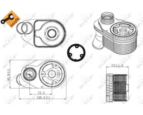 Oil Cooler, engine oil EASY FIT, Image 5