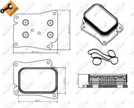 Oil Cooler, engine oil EASY FIT, Image 5